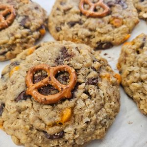 Everything Cookie (oats, Chocolate chips, butterscotch chips,  walnuts and pretzels)